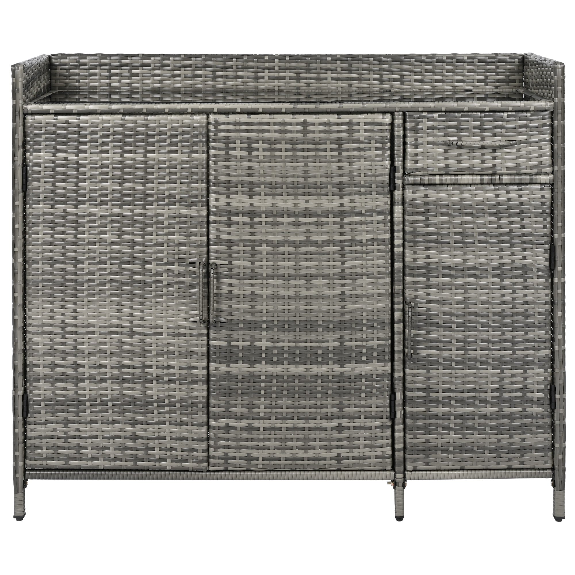 [variant:N853P387142G] Wicker Outdoor Storage Bar Cabinet – 47.5-Inch image 22