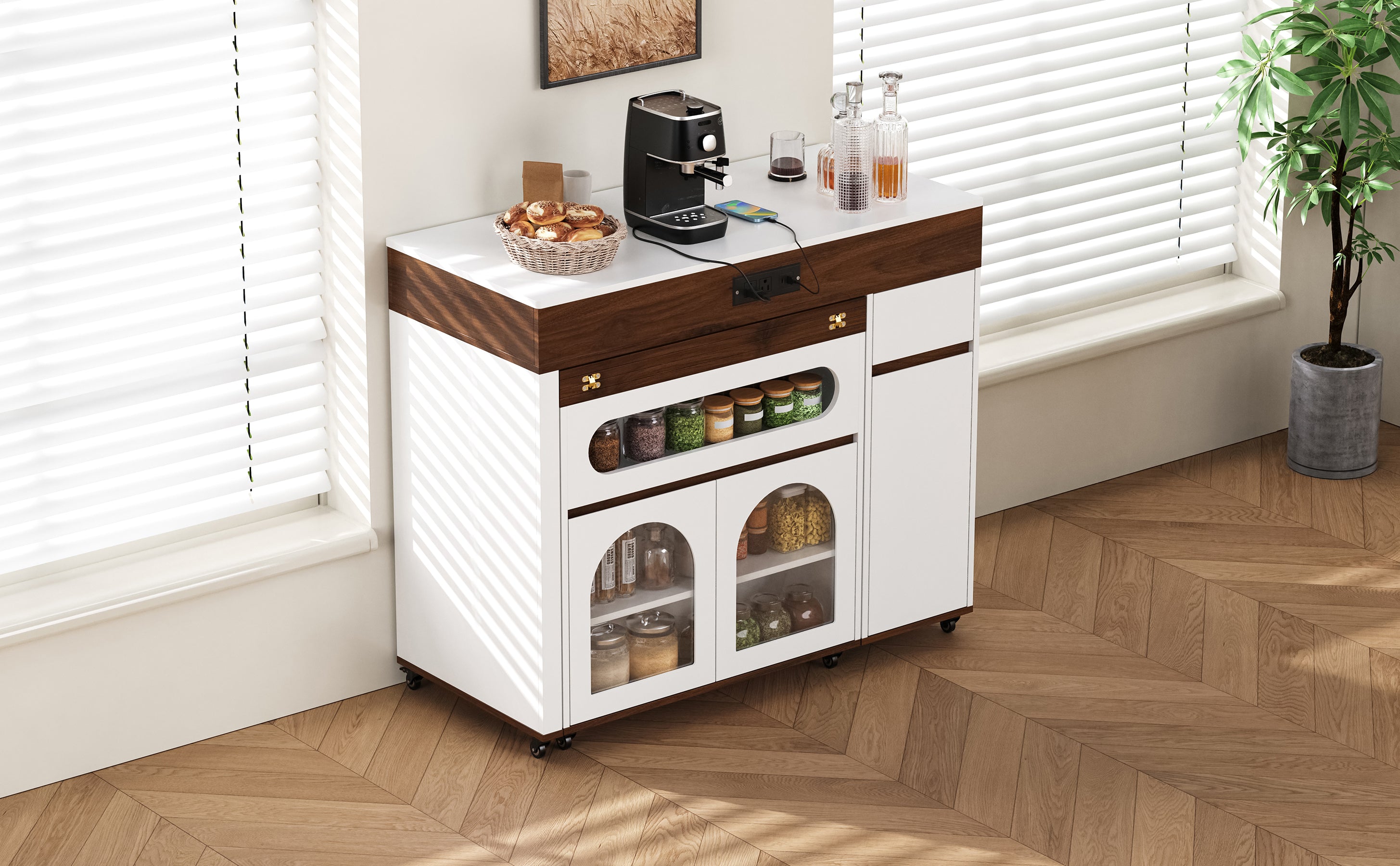 [variant:XW000029AAD-CA] Creamy White,Walnut image 5