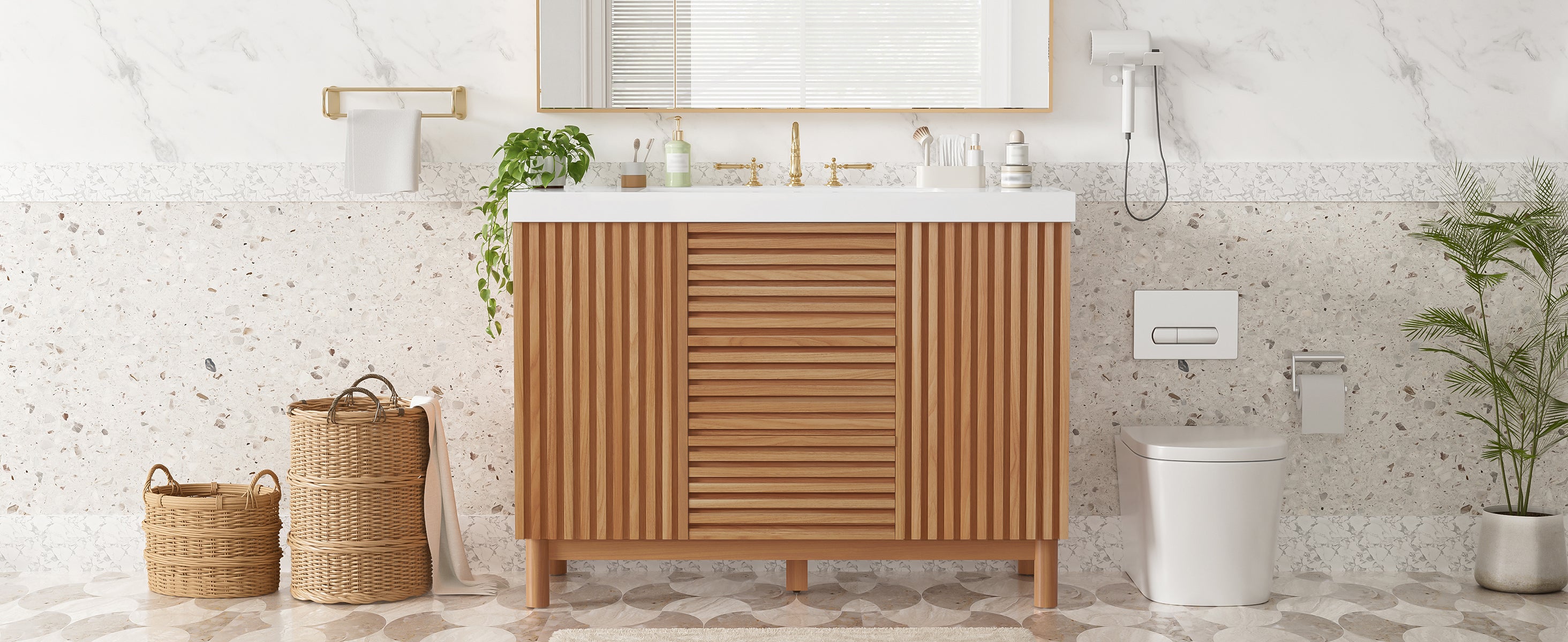 [variant:N729P000036N] Bathroom Vanity with SMC Sink – 47.2-Inch image 27