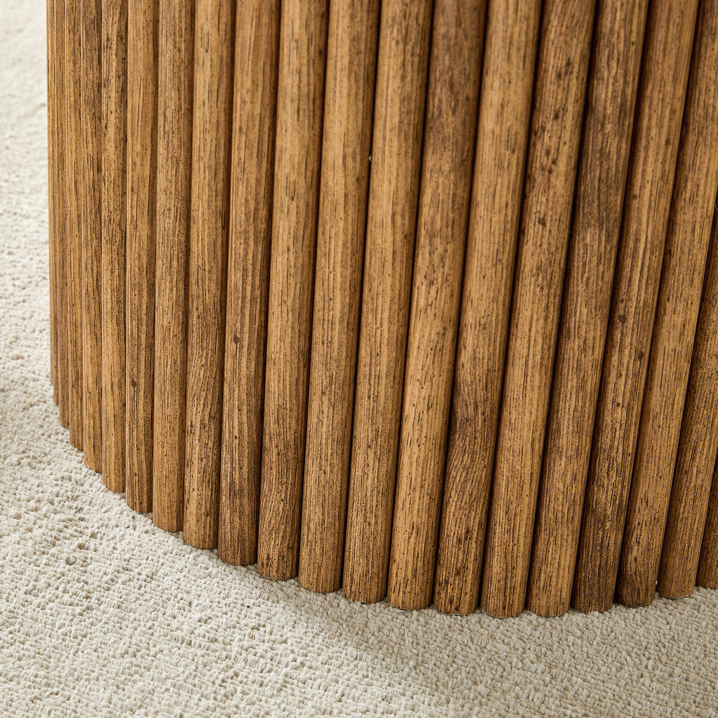 [variant:W3806P404738] Round Fluted Coffee Table with Metal Frame – 27.5-Inch image 26