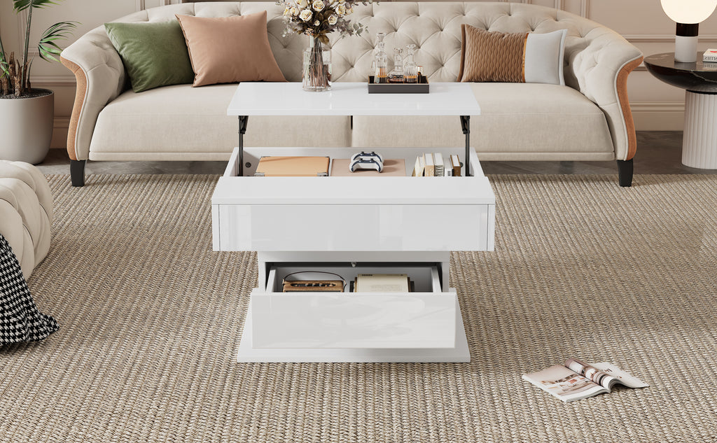 [variant:N892P423296W] 360° Rotating Lift-Top Coffee Table with Drawer image 45