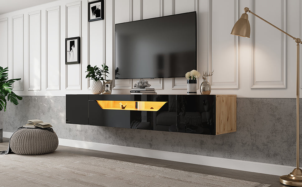 [variant:N892P428793Z] Floating LED TV Stand with Storage image 19