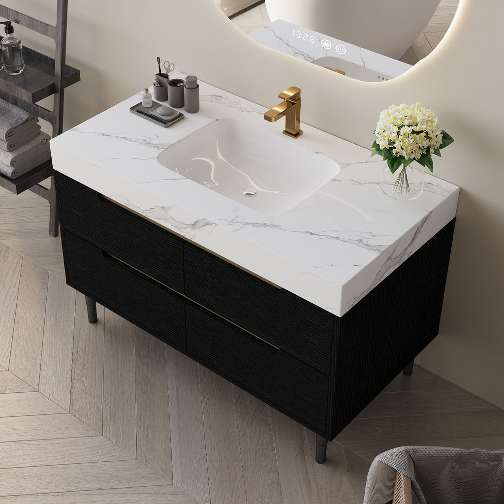 [variant:W5307S00006] Bathroom Vanity with Sintered Stone Top – 35.4-Inch image 5