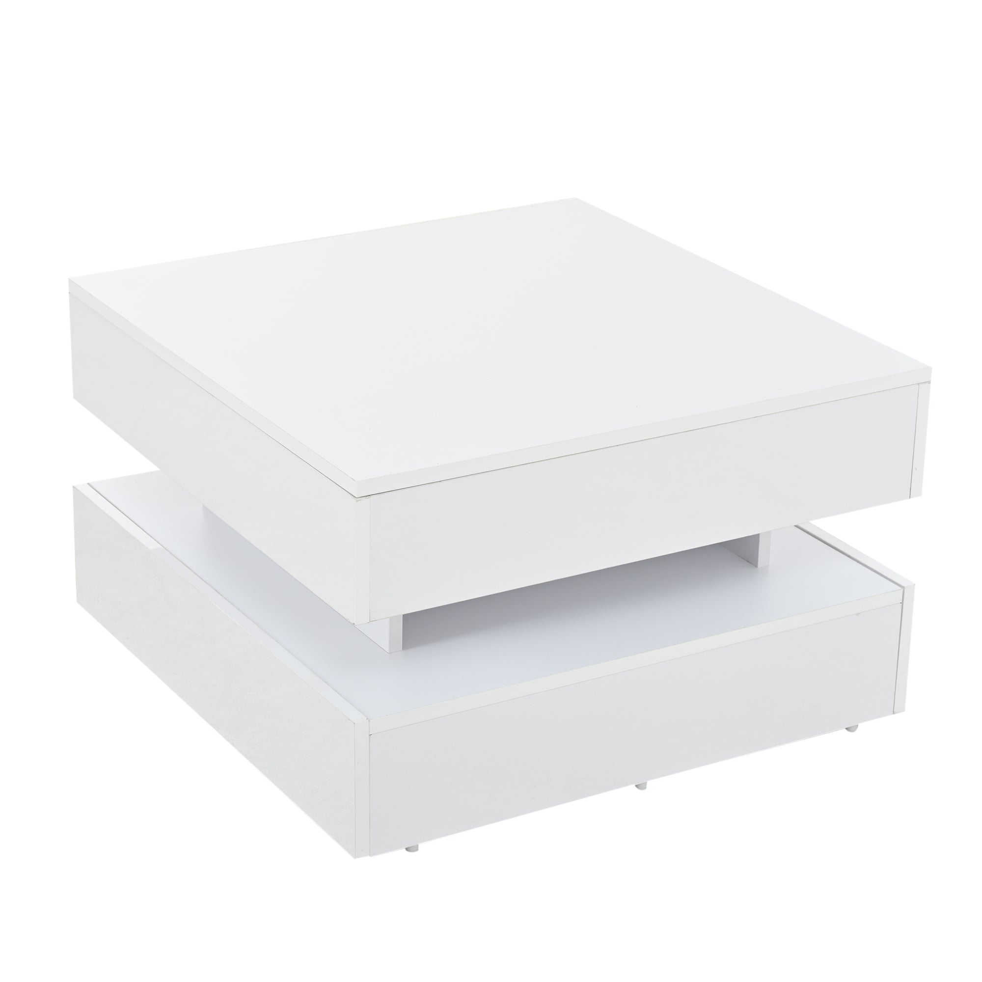 [variant:N892P407973W] White Lift-Top LED Coffee Table with 2 Drawers image 16