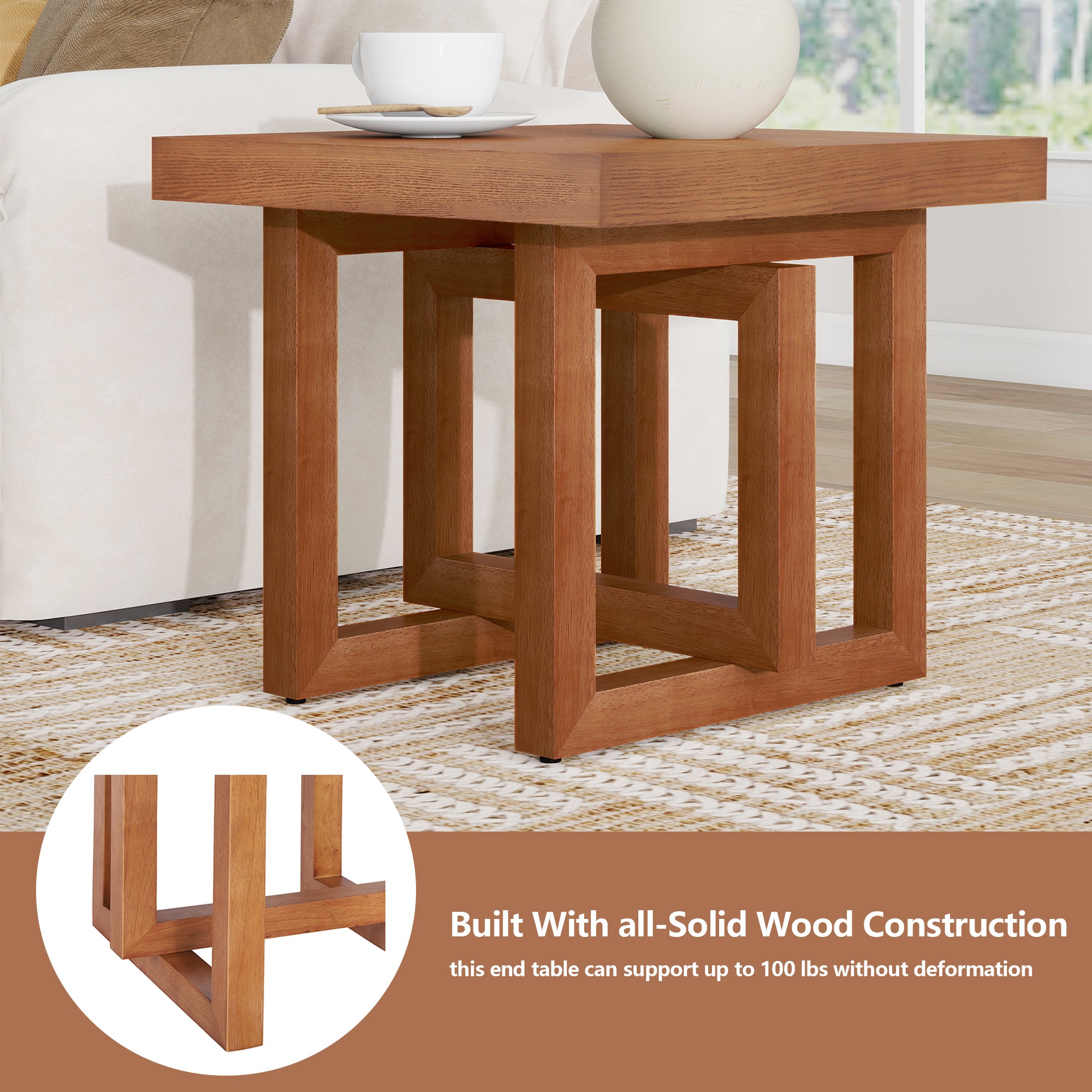 [variant:N876P386375D] Farmhouse Solid Wood End Table image 3