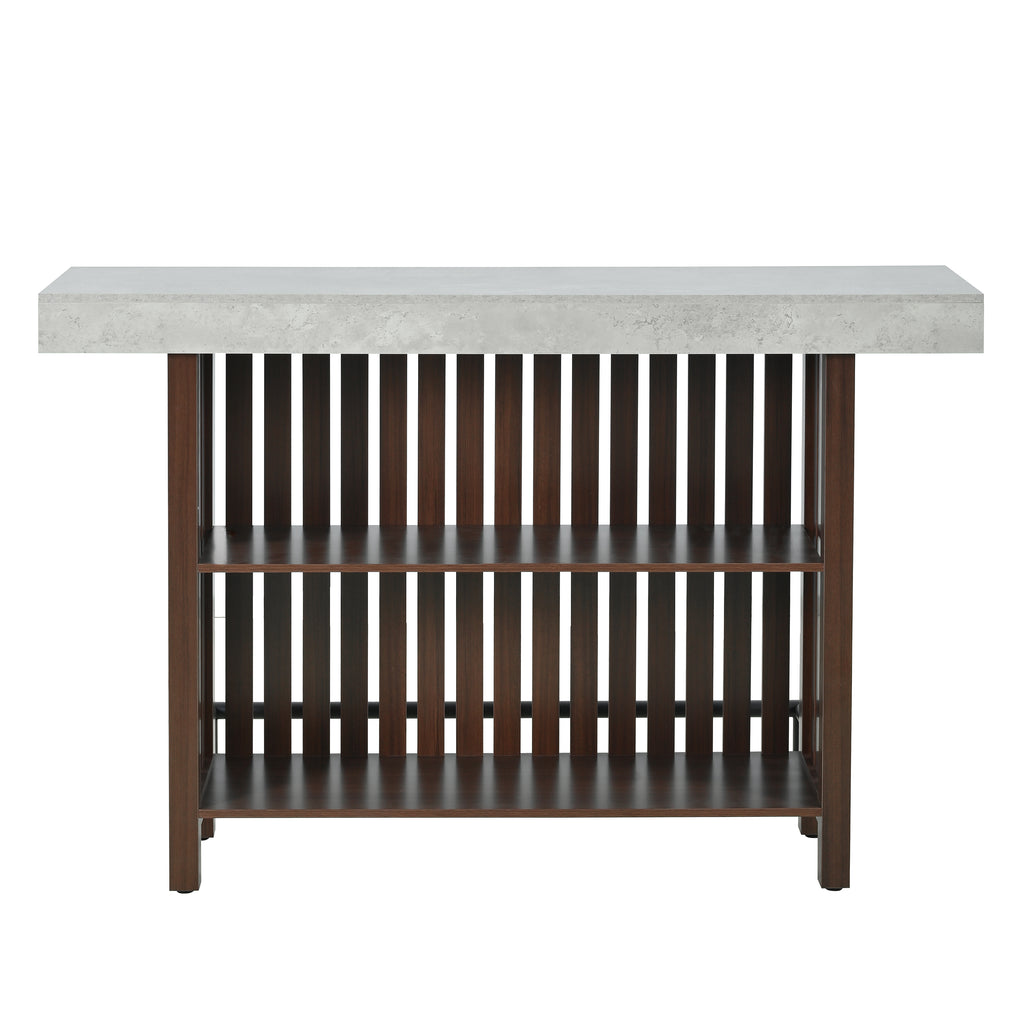[variant:N889P427904R] 3-in-1 Dining and Bar Table with Wine Storage image 9