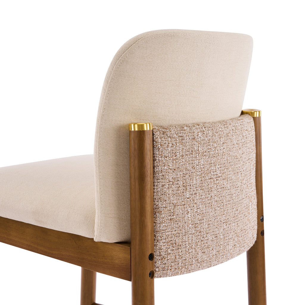 Upholstered Walnut Counter Stools – Sets of 2 or 4 — [variant:N897P439494W] Beige,Walnut image 11