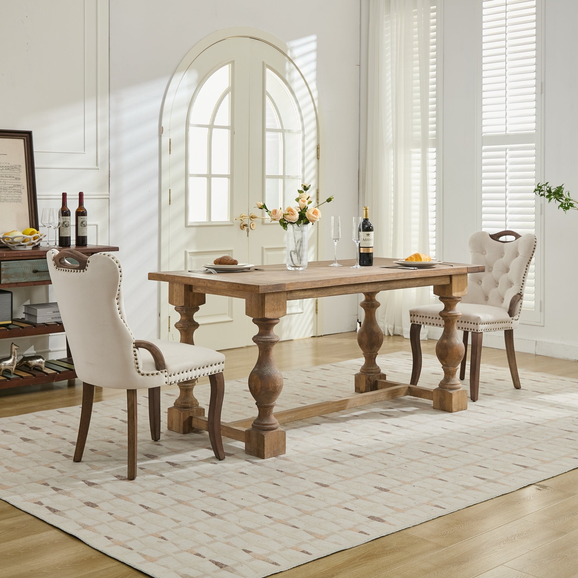 [variant:W5755P512977] Tufted Velvet Dining Armchairs – Set of 2 image 21