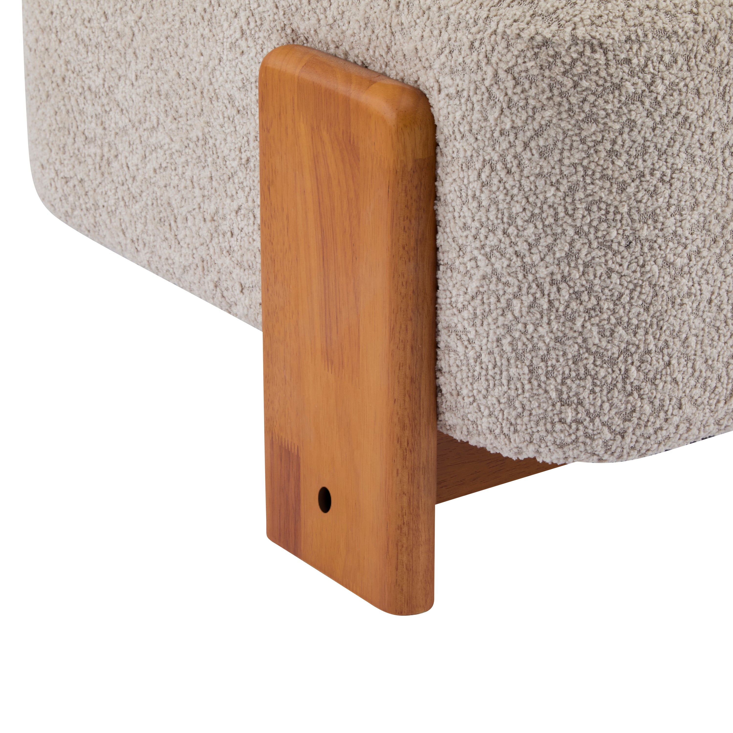 Modern Bouclé Lounge Chair — [variant:N913P495894A] Almond,Natural image 13