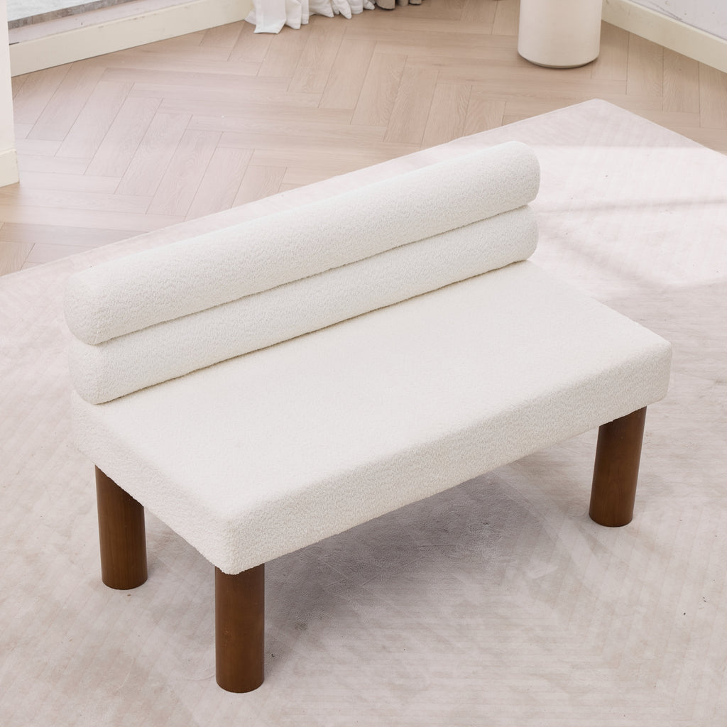 [variant:W5031P476711] Oversized Bouclé Dining Bench image 1
