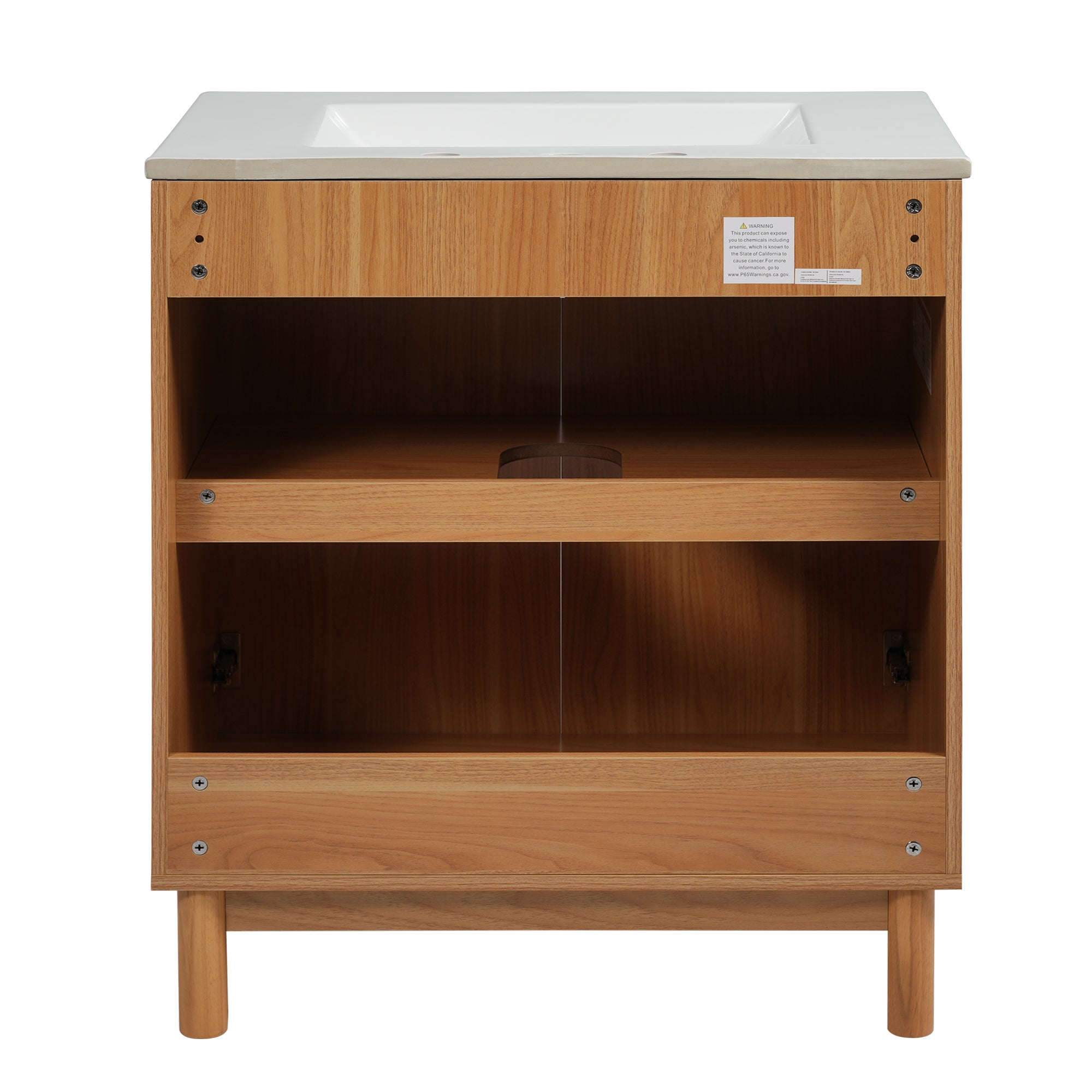[variant:N729P339777O] Traditional Bathroom Vanity with Ceramic Sink – 29.9-Inch image 17