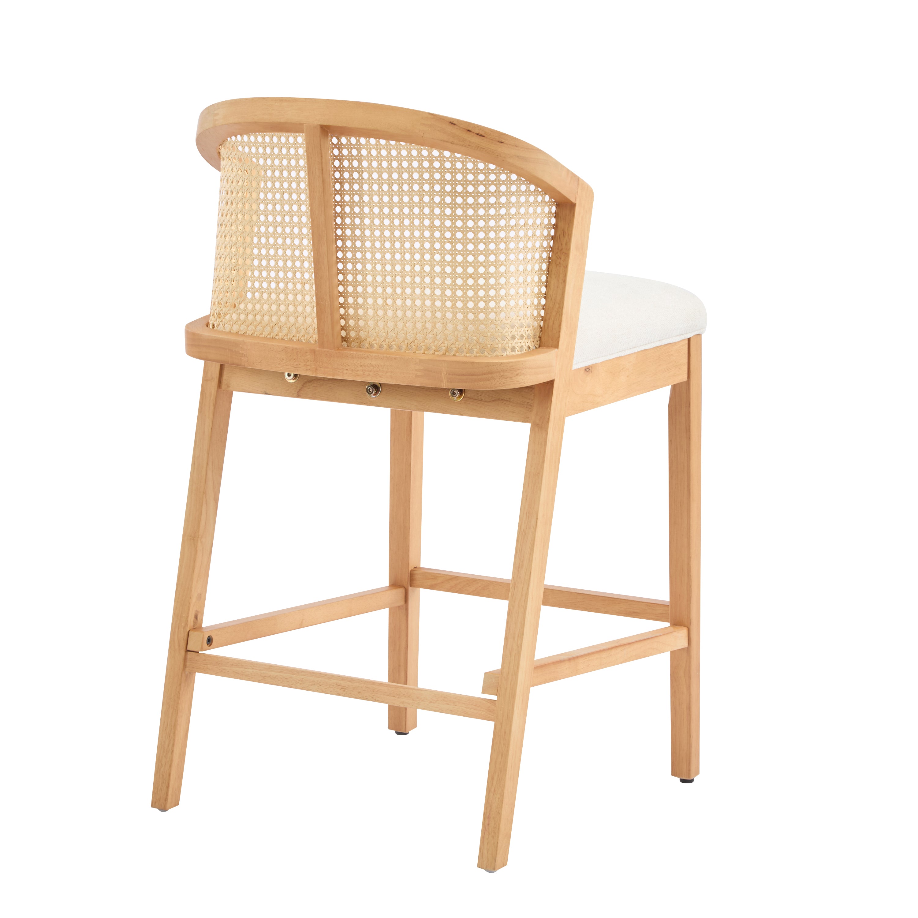 Upholstered Wood Counter Stools – Sets of 2 or 4 — [variant:N897P439502N] Beige,Natural image 7