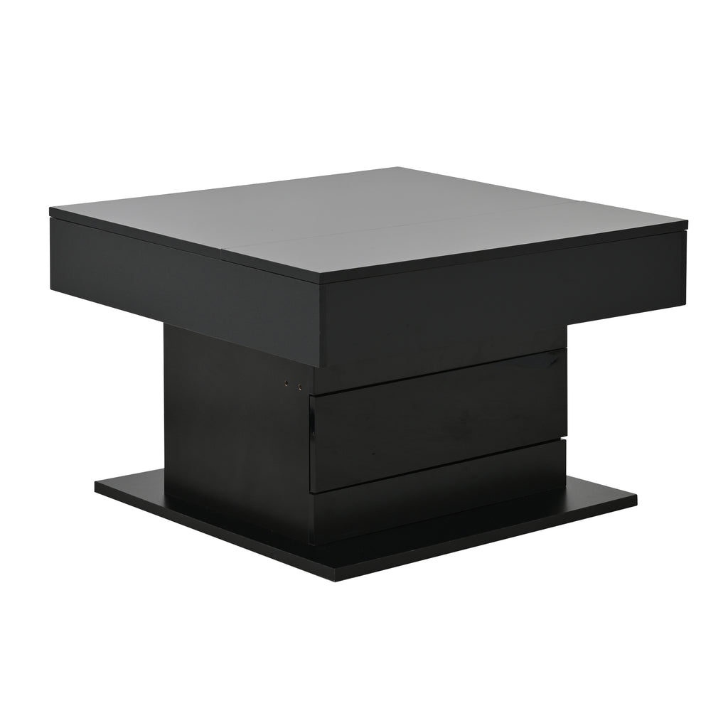 [variant:N892P423296B] Black 360° Rotating Lift-Top Coffee Table image 8