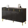 [variant:GA0021S] 4-Door Sideboard with 4 Drawers – Black and Gold image 1