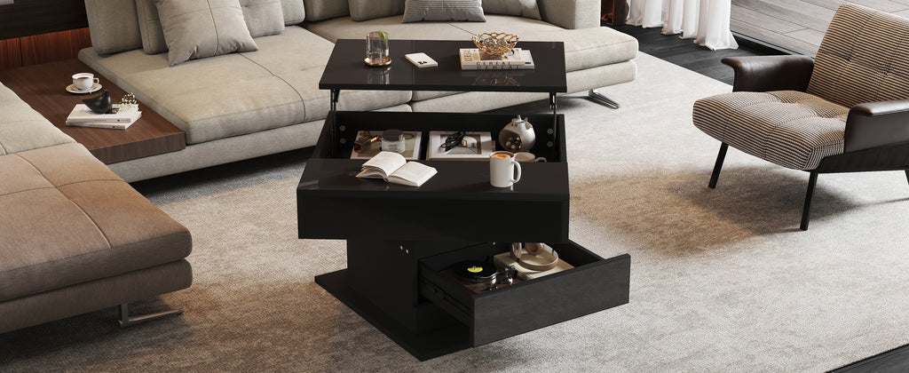 [variant:N892P423296B] Black 360° Rotating Lift-Top Coffee Table image 19