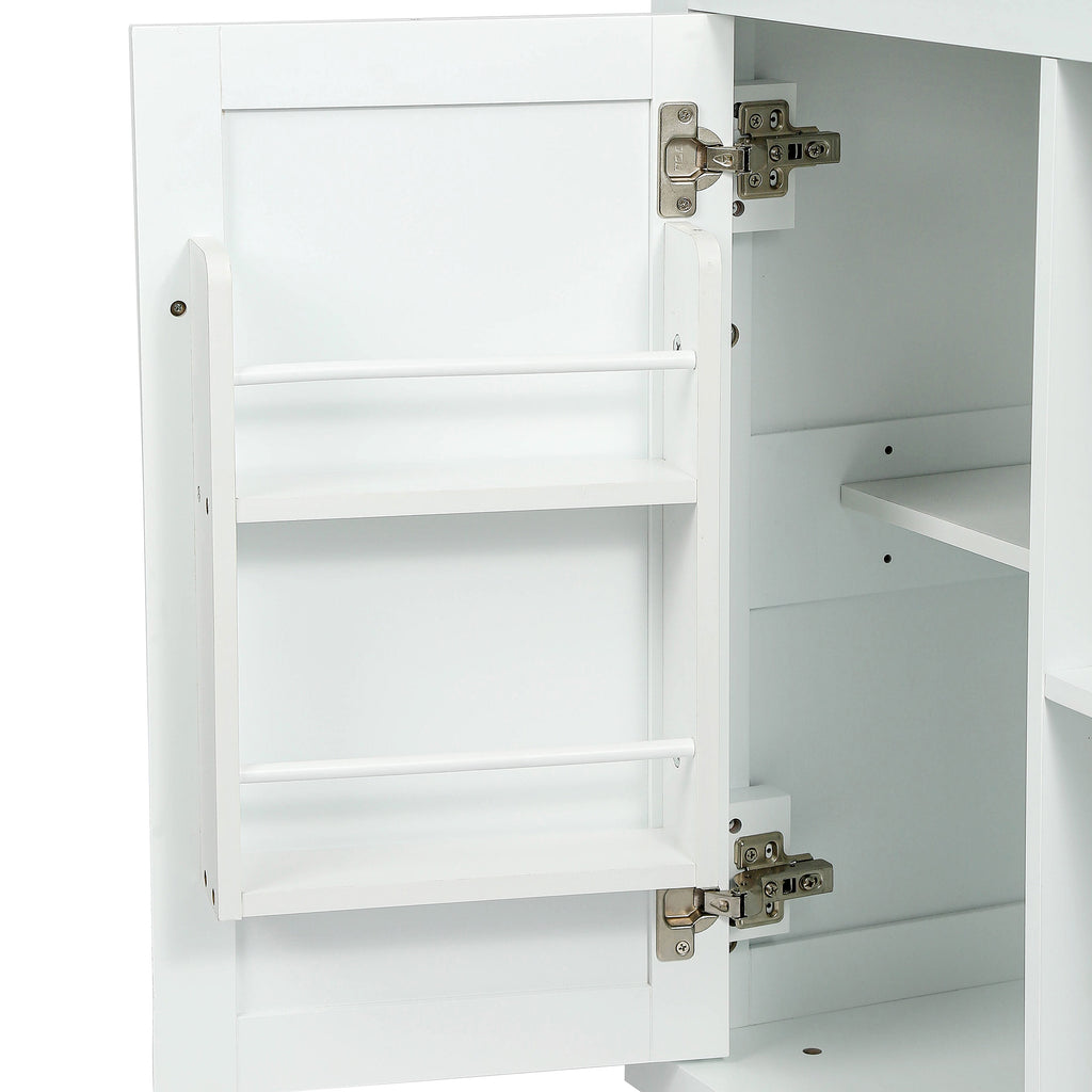 [variant:N853P383632W] Drop-Leaf Rolling Kitchen Cart – White, 53.1-Inch image 16