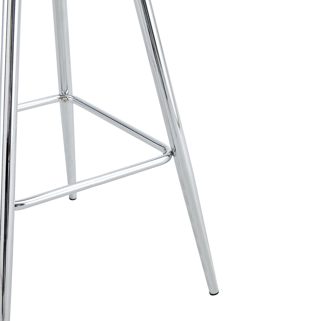 [variant:W3806P404769] Modern Upholstered Bar Chairs – White & Silver image 27