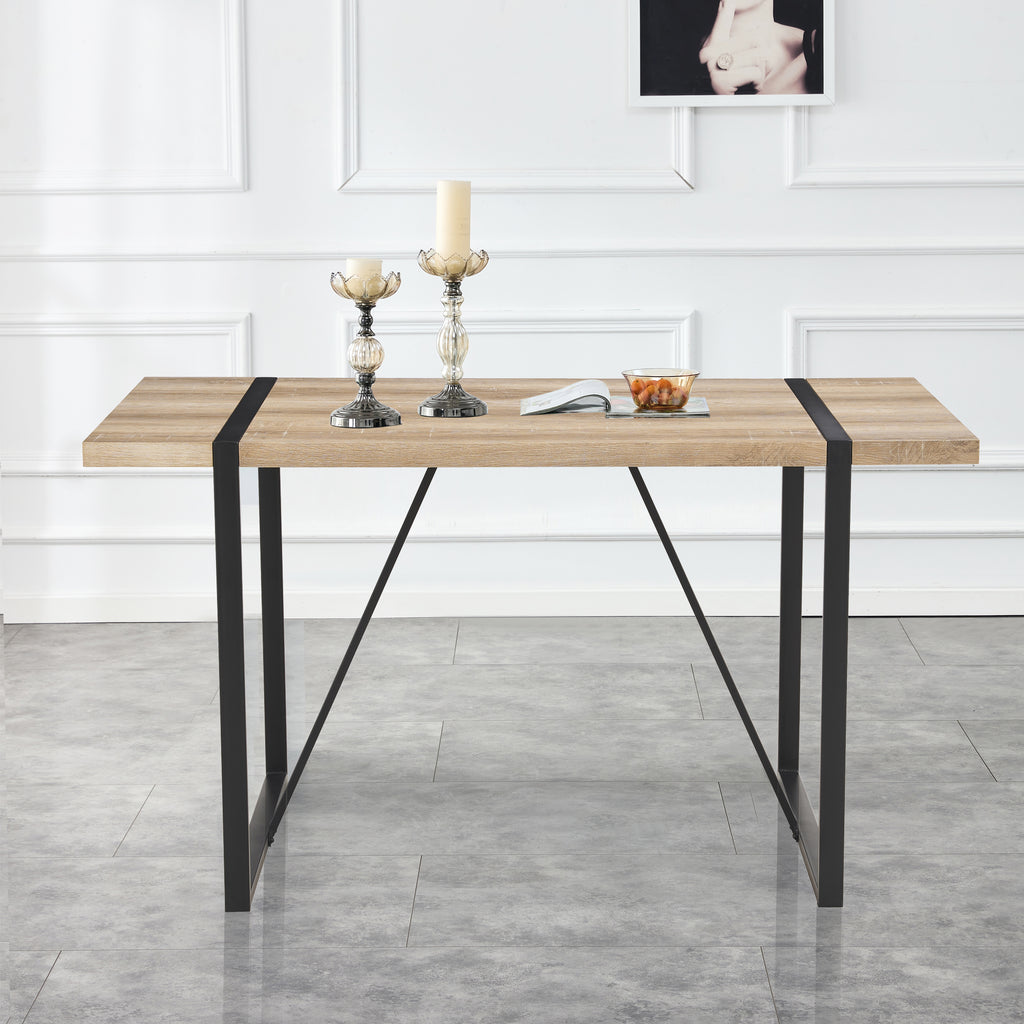 [variant:W3806P405273] Wood-Grain Dining Table – 55-Inch image 11