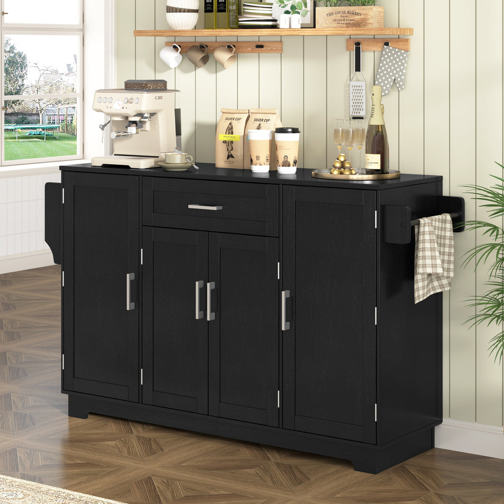 [variant:N889P443144B] Modern 4-Door Sideboard with Drawer image 3