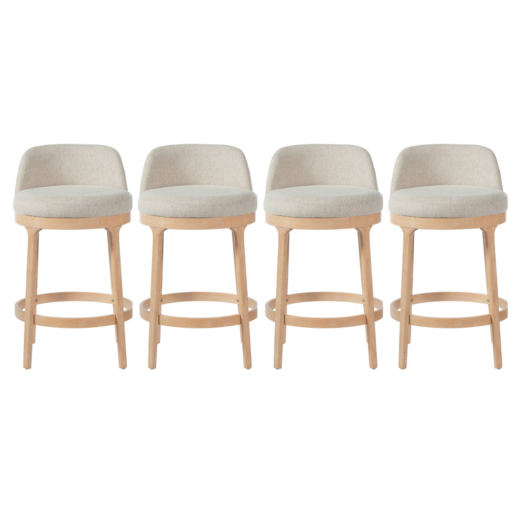 [variant:N897P442113N-S4] Chole Set of 4 Natural Wood Counter Stools image 2