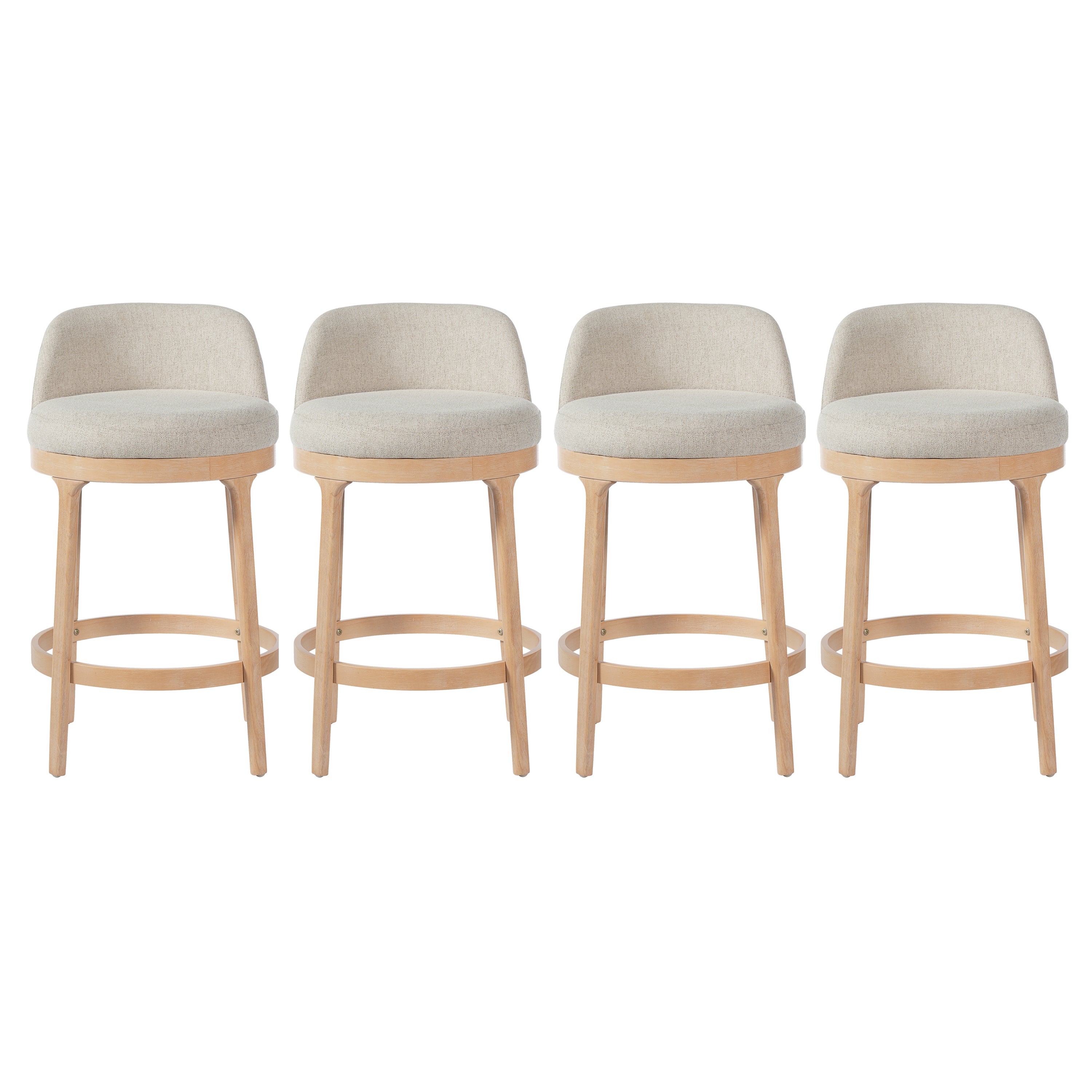 [variant:N897P442113N-S4] Chole Set of 4 Natural Wood Counter Stools image 2