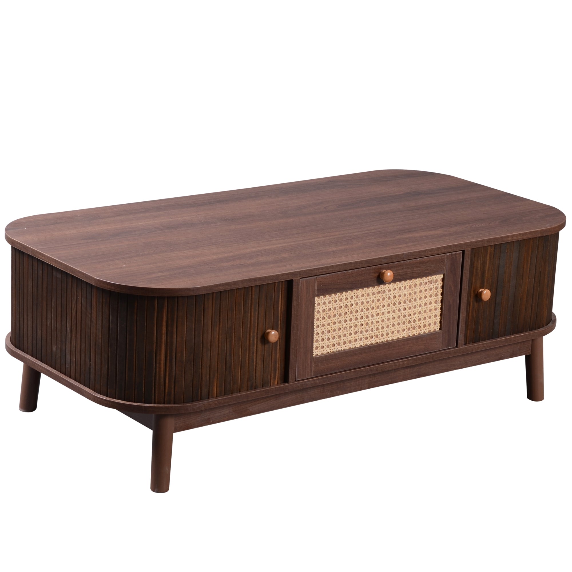 [variant:N875P360725N] Natural Rattan Coffee Table with Sliding Doors image 23