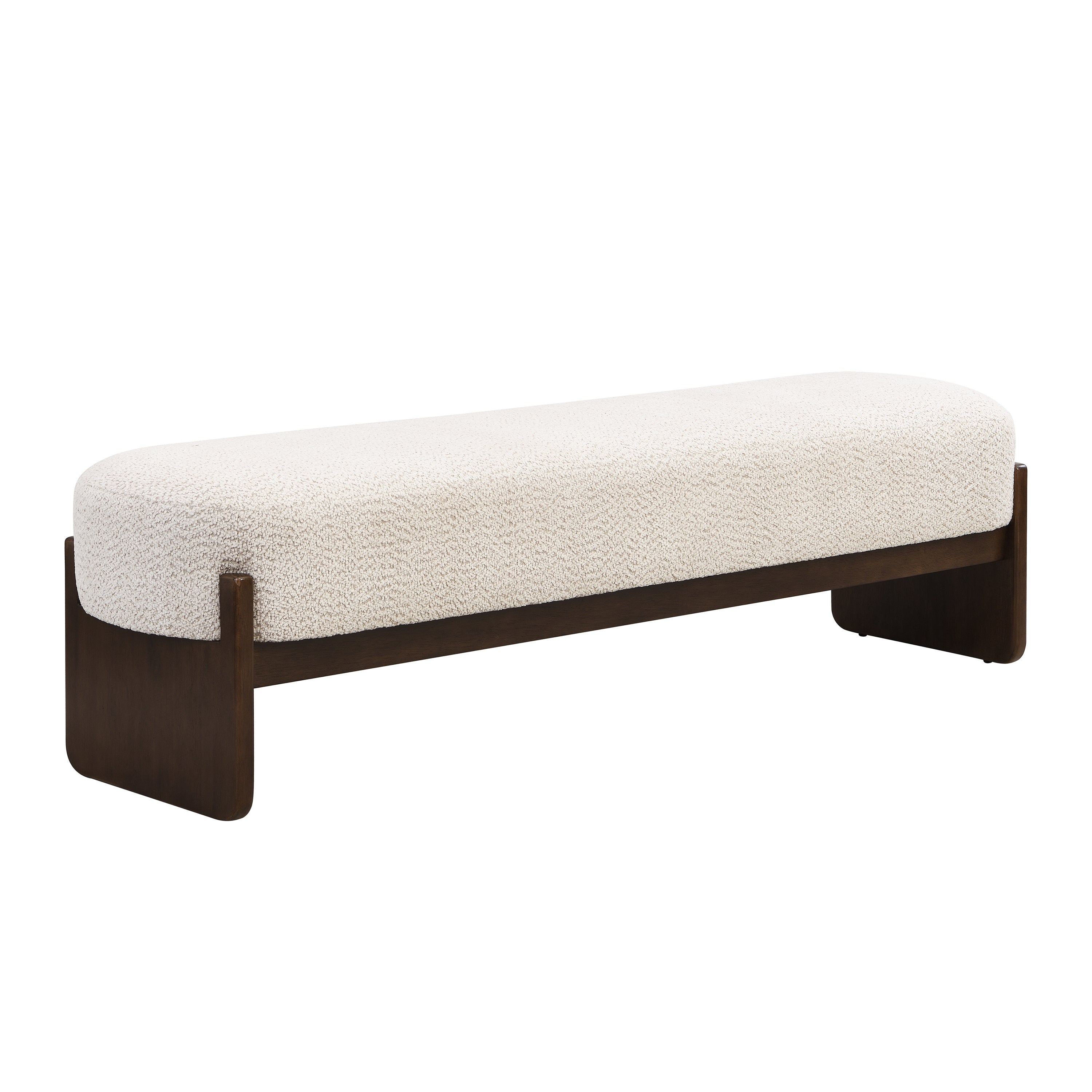 [variant:N891P440167D] Bouclé Bench Ottoman – Beige image 4
