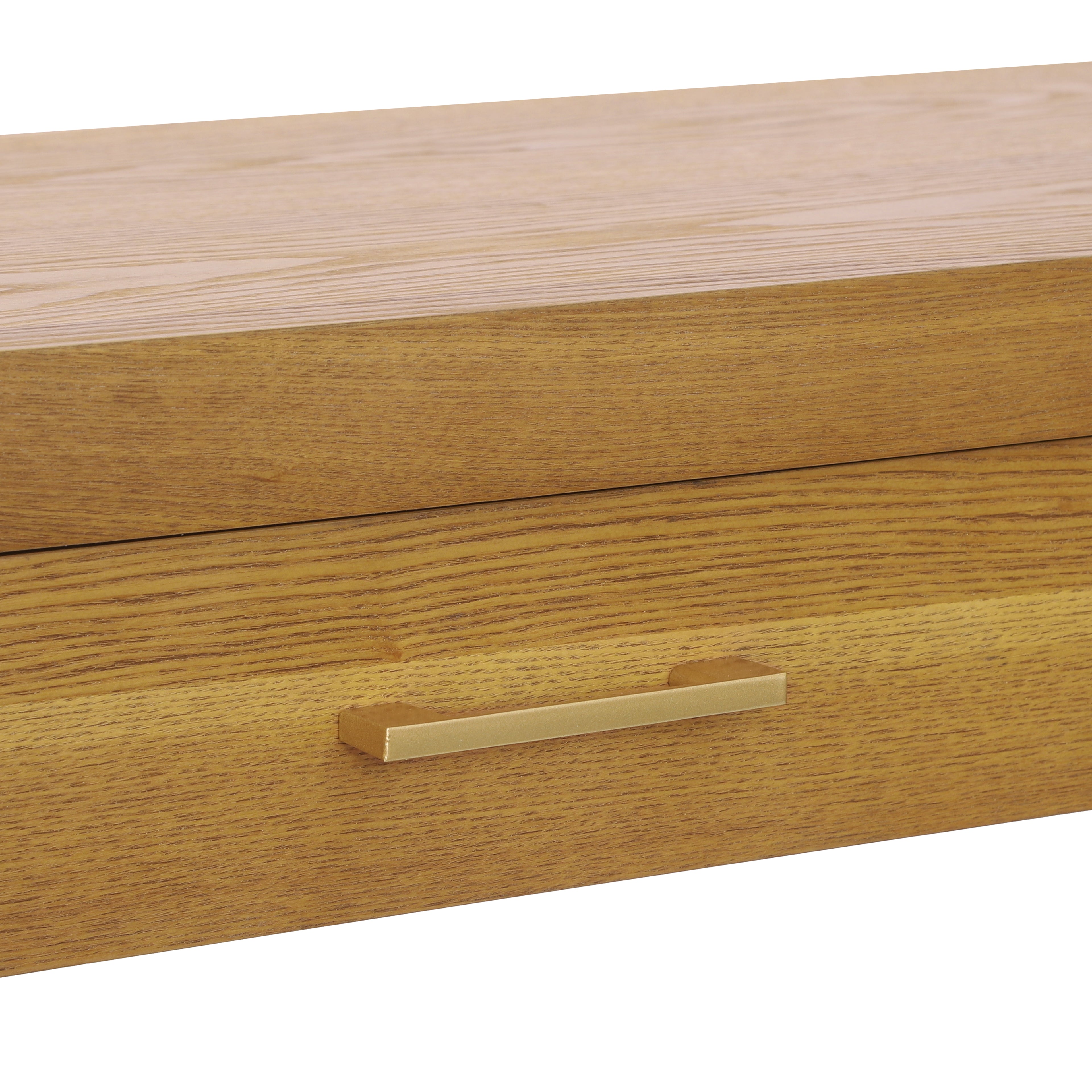 Farmhouse Console Table with Drawers & Storage Shelf — [variant:N876P351923D] Natural image 11