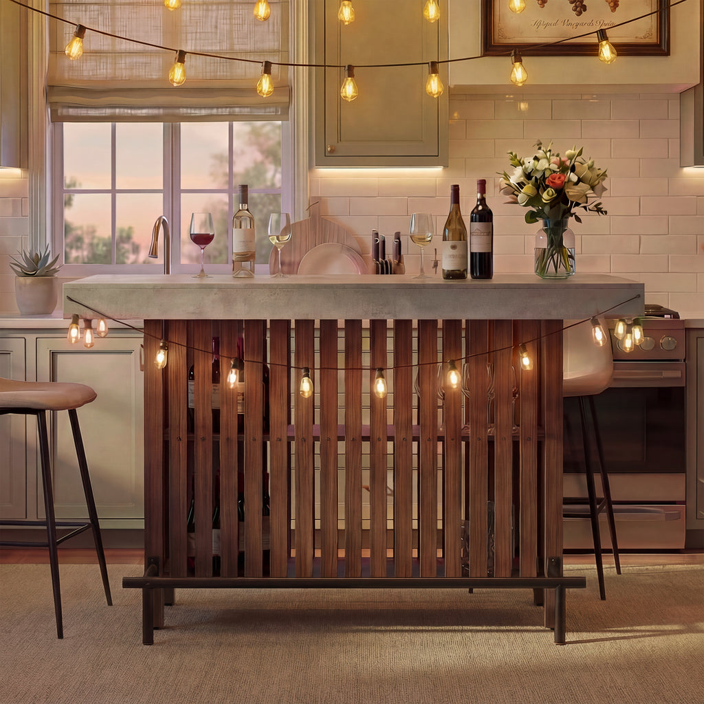 [variant:N889P427904R] 3-in-1 Dining and Bar Table with Wine Storage image 2