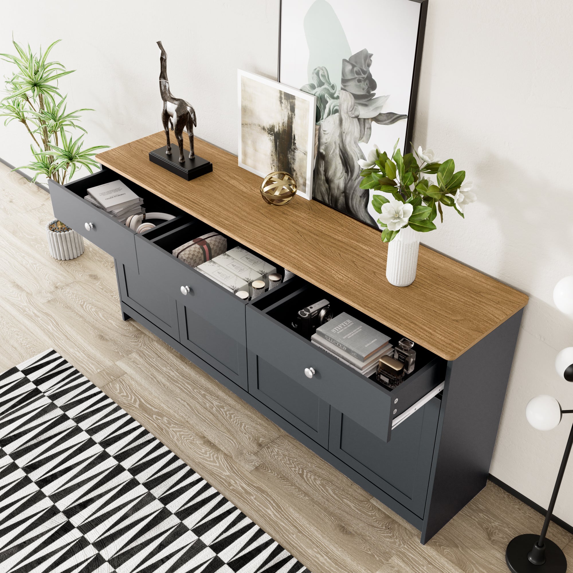 [variant:GA0017B] Gray-Black / Wood Tone image 11