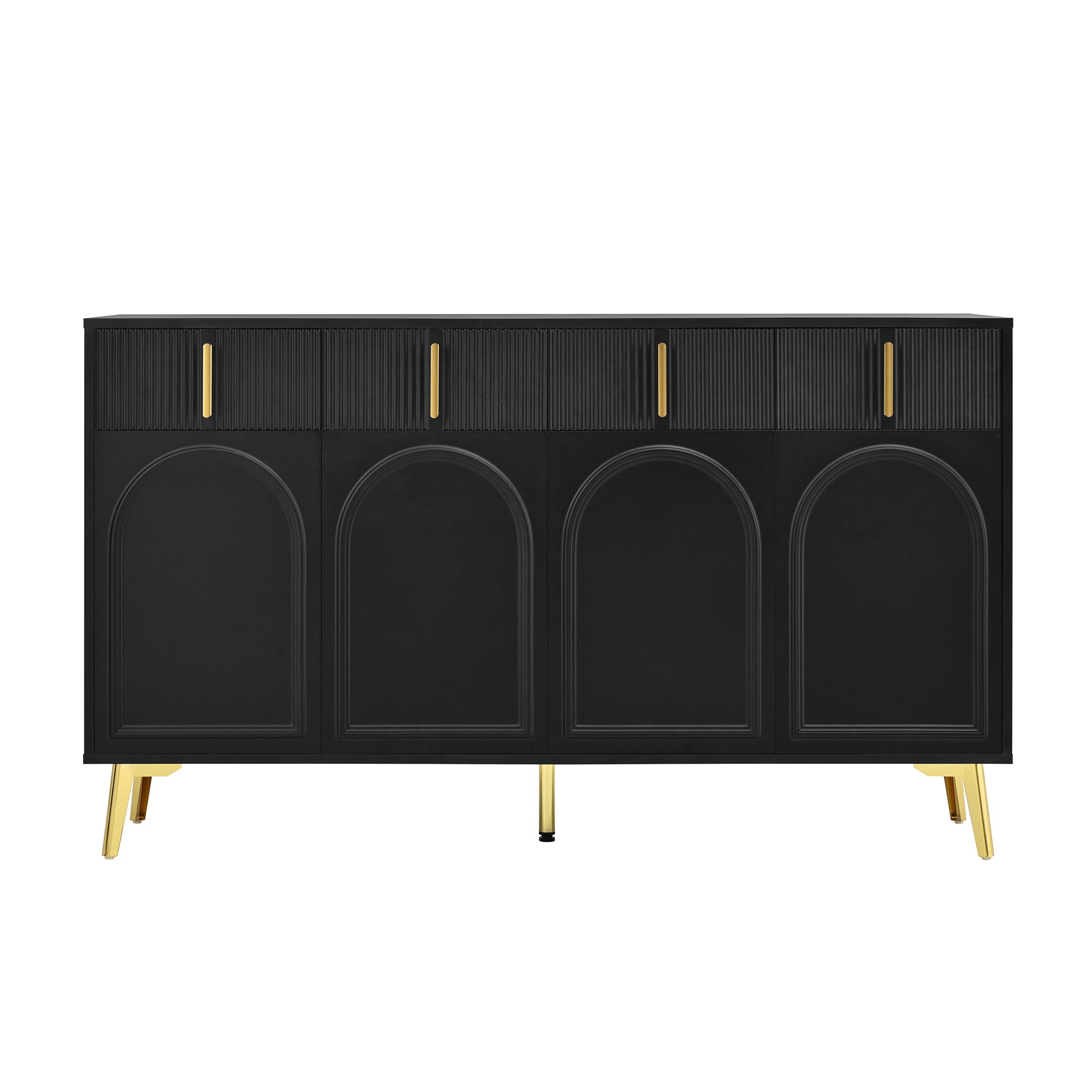 [variant:GA0021S] 4-Door Sideboard with 4 Drawers – Black and Gold image 24