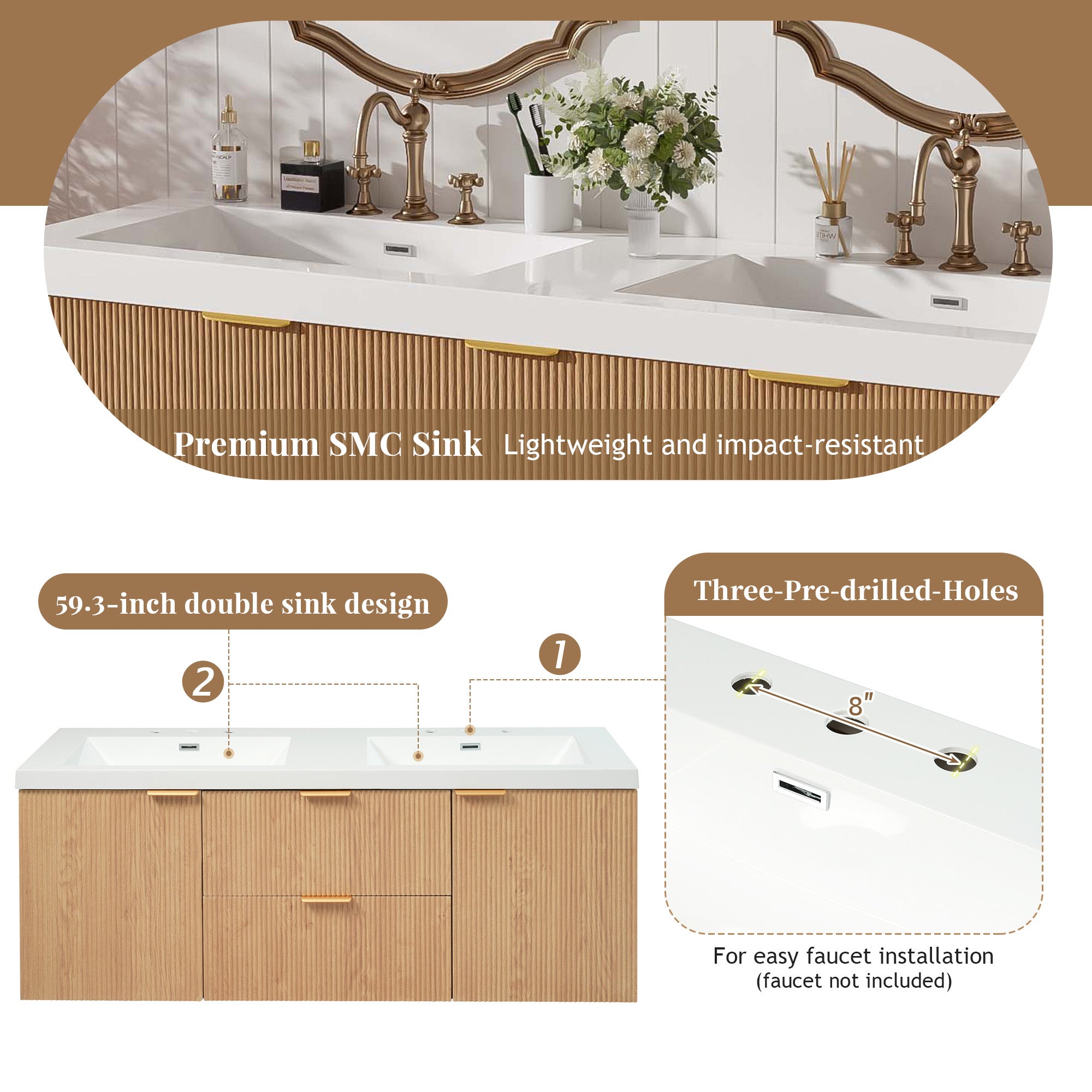 [variant:N729P000007N] Double-Sink Bathroom Vanity with SMC Top – 59.3-Inch image 7