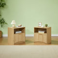 [variant:W5078P443398] Set of 2 Fluted Nightstands with Gold Handles image 1