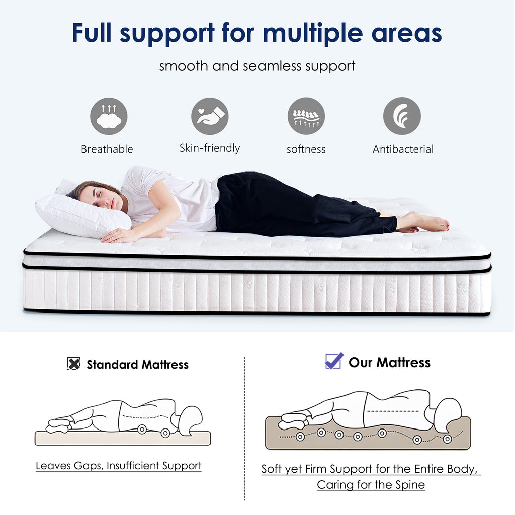 [variant:W3686P353680] Full Hybrid Memory Foam Mattress – 10-Inch image 9