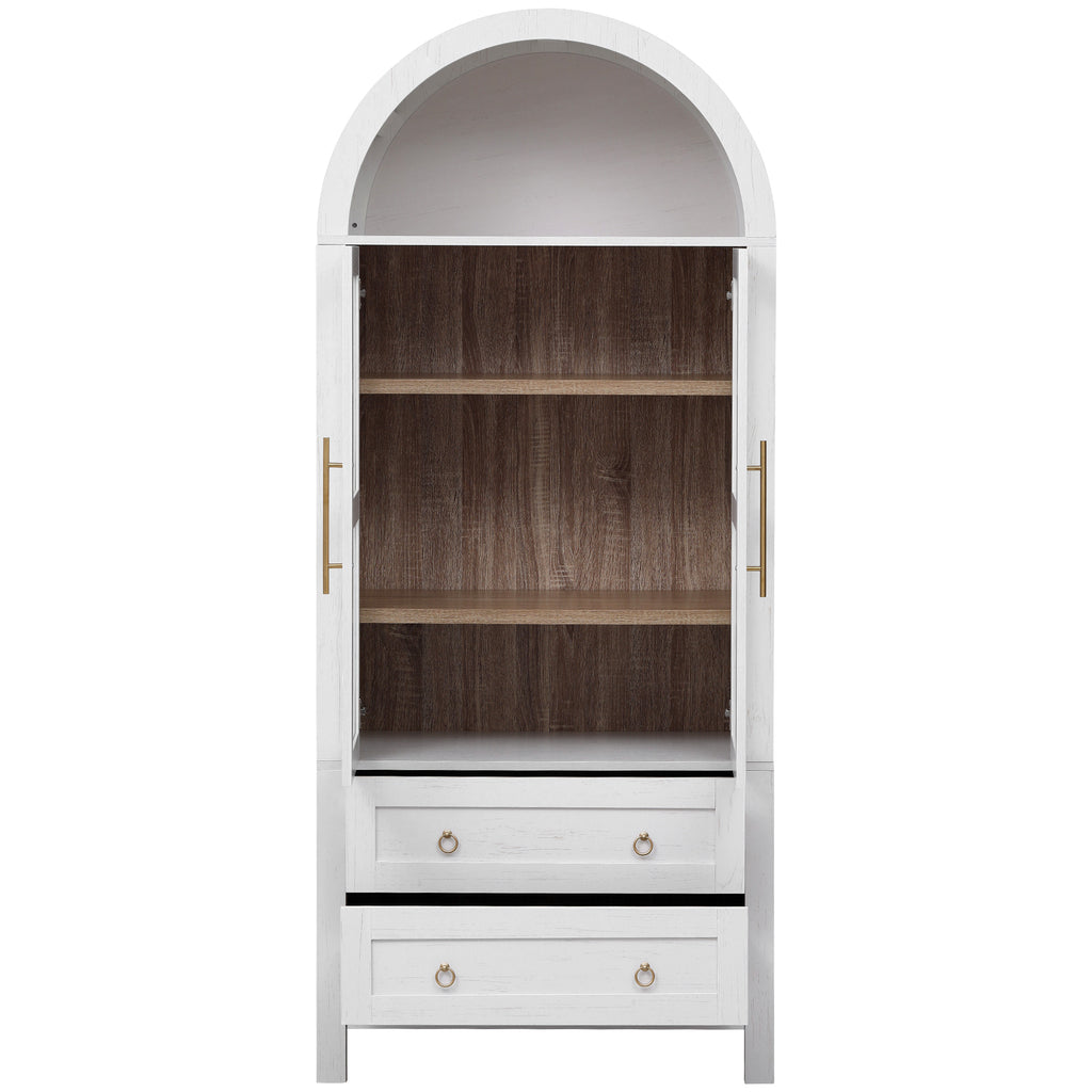 [variant:N853P387781W] Arched Glass-Door Pantry Cabinet – 71-Inch image 36