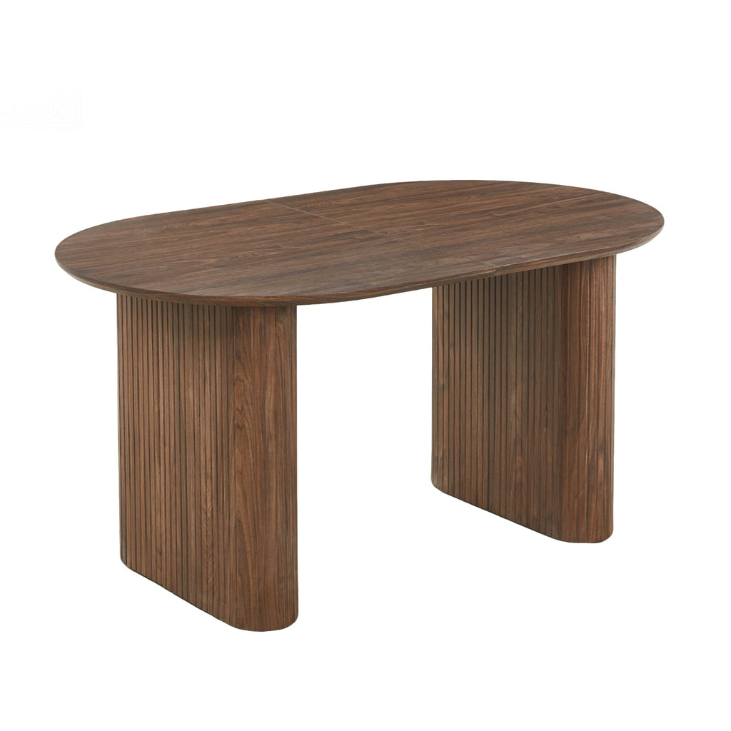Extendable Oval Dining Table – Oak or Walnut — [variant:W3808S00002] Walnut image 7