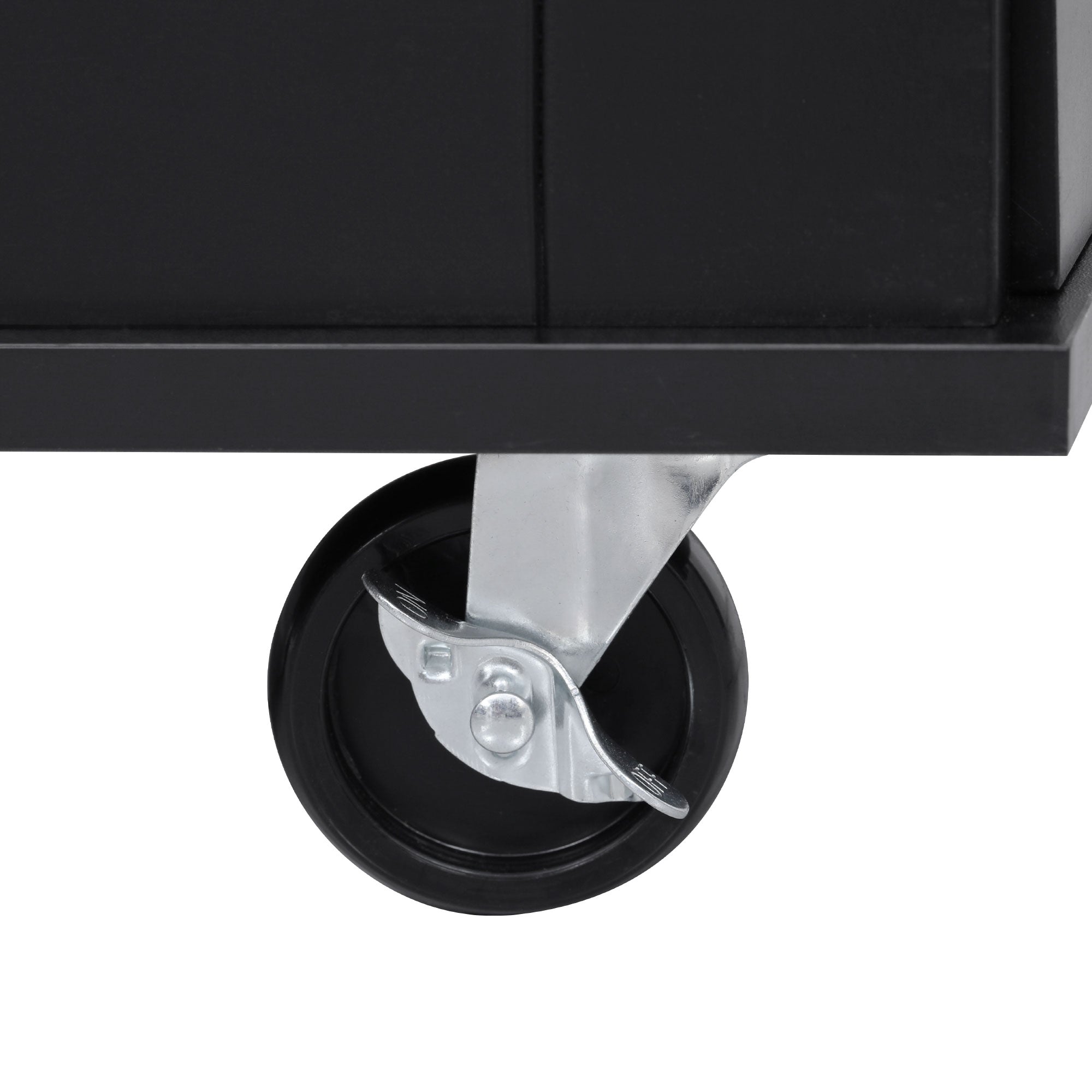 [variant:N853P390045B] Rolling Kitchen Island with Tilt-Out Trash Cabinet – Black, 50.7-Inch image 12