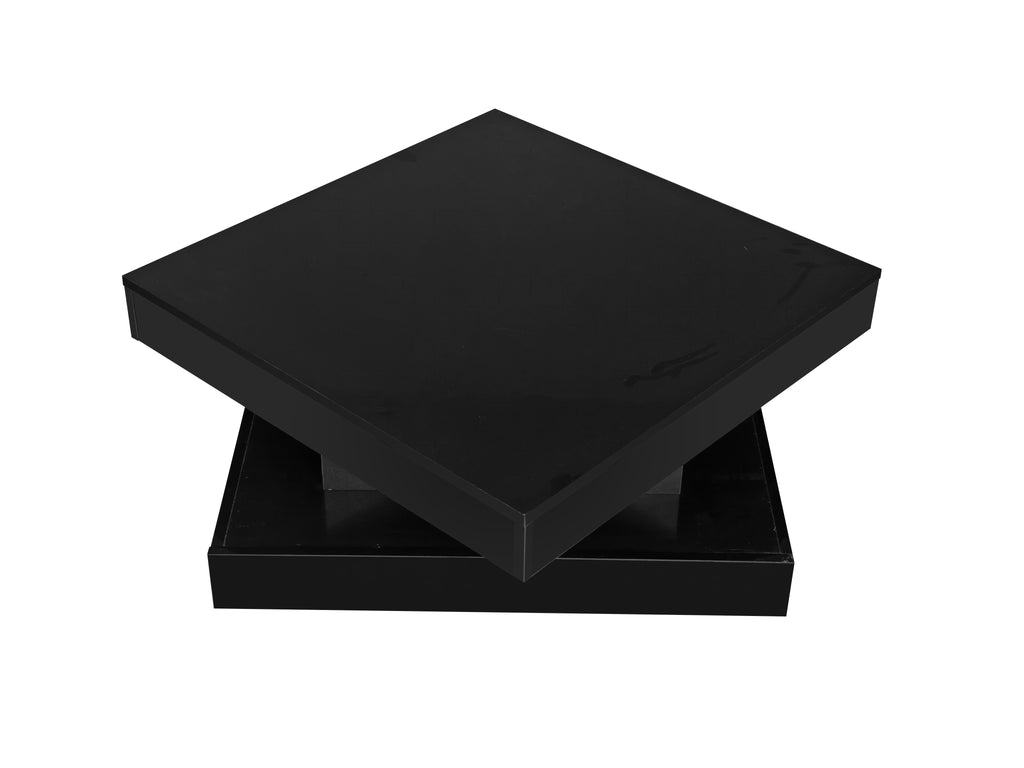 [variant:N892P423297B] Square High-Gloss LED Coffee Table with Rotating Top image 24