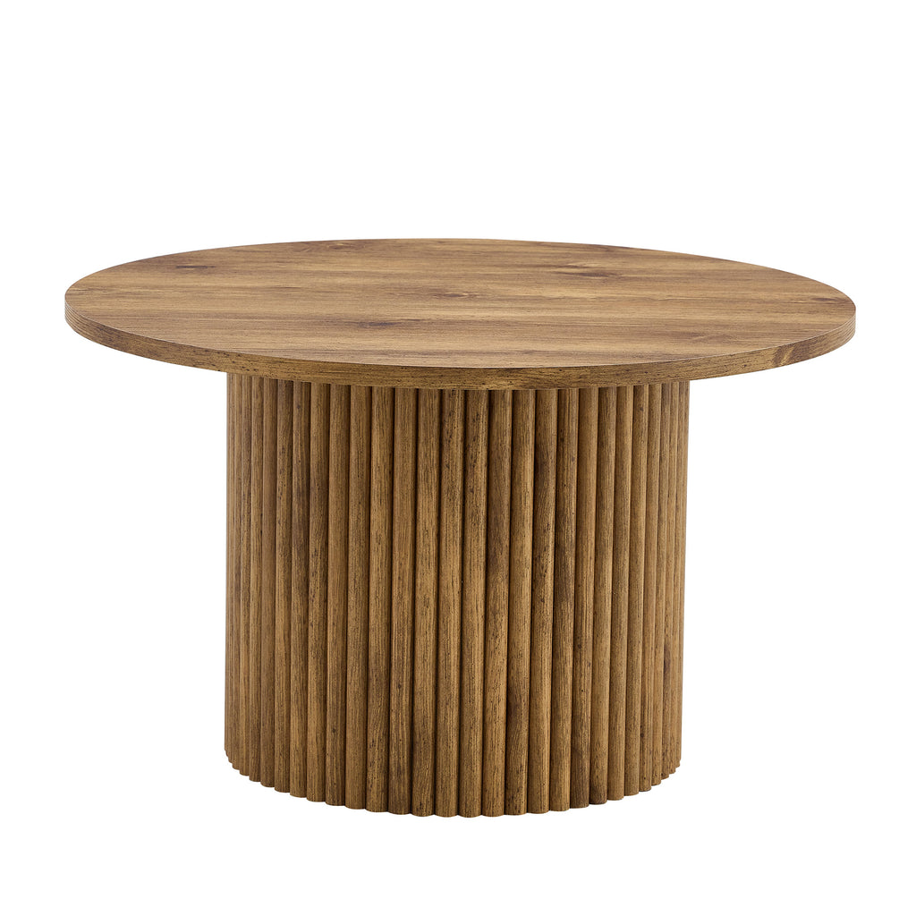[variant:W3806P404738] Round Fluted Coffee Table with Metal Frame – 27.5-Inch image 27