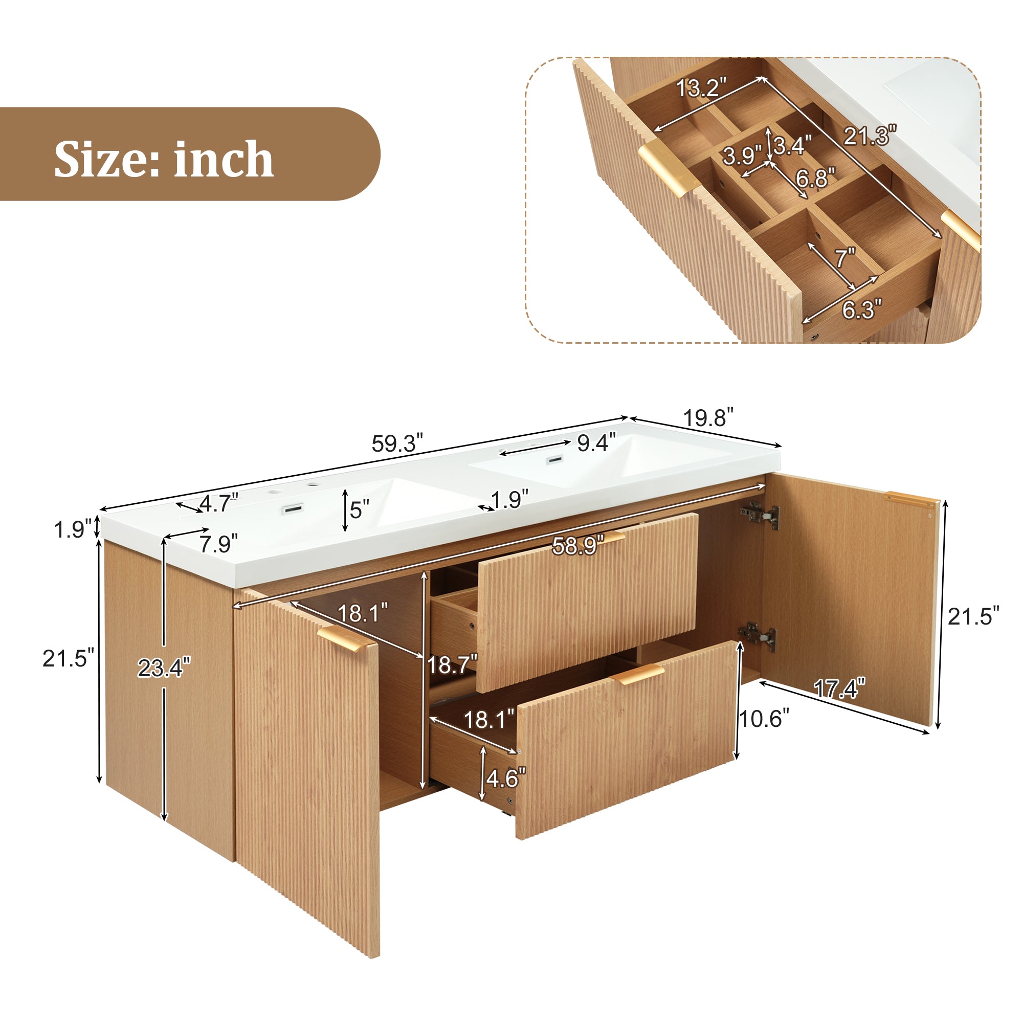 [variant:N729P000007N] Double-Sink Bathroom Vanity with SMC Top – 59.3-Inch image 11
