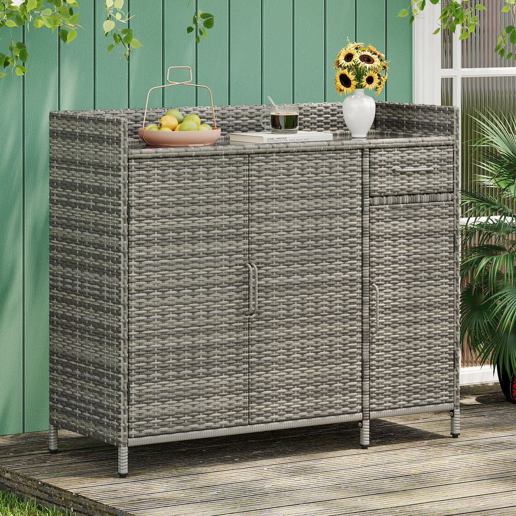 [variant:N853P387142G] Wicker Outdoor Storage Bar Cabinet – 47.5-Inch image 12