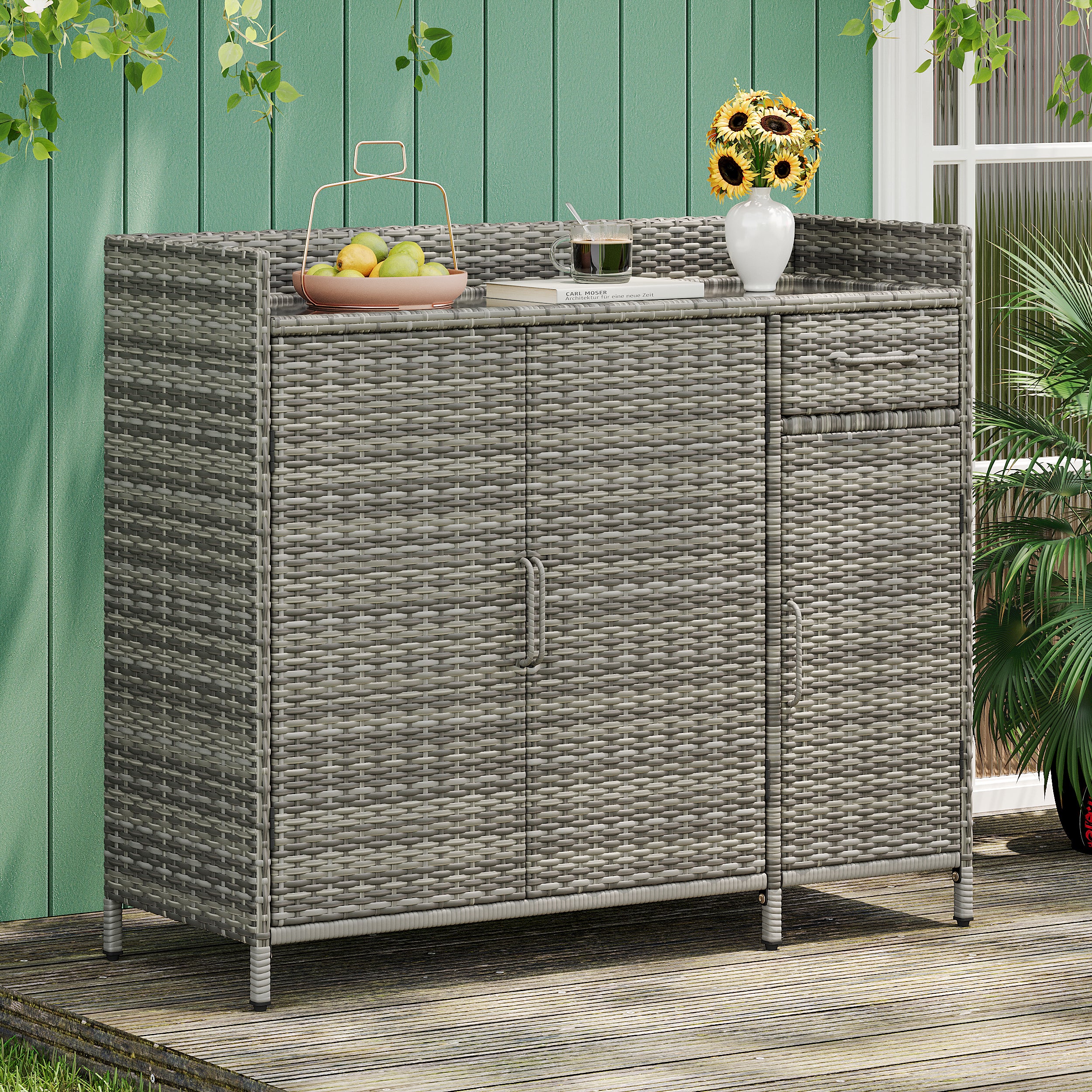 [variant:N853P387142G] Wicker Outdoor Storage Bar Cabinet – 47.5-Inch image 12