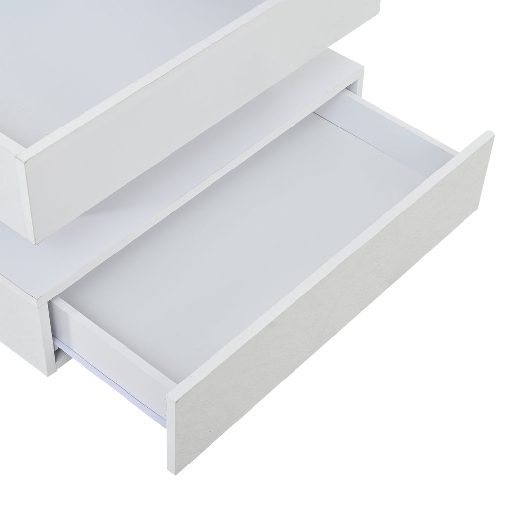 [variant:N892P407973W] White Lift-Top LED Coffee Table with 2 Drawers image 14