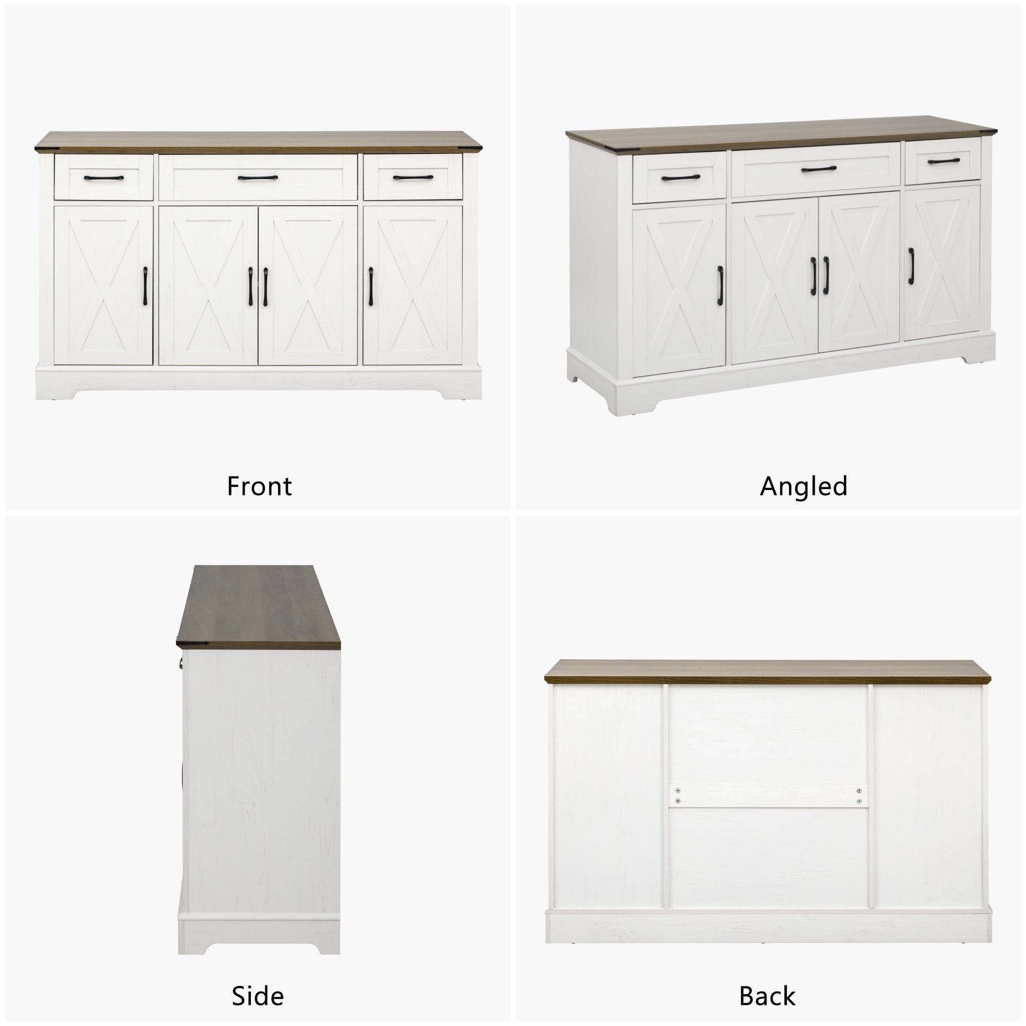 [variant:N853P444963W] 55-Inch Farmhouse Buffet Cabinet with Drawers image 28