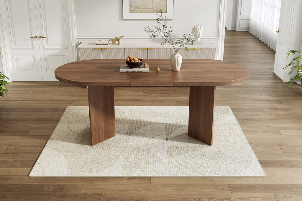 [variant:N859P472961A] Oval Walnut Dining Table – 79-Inch image 14