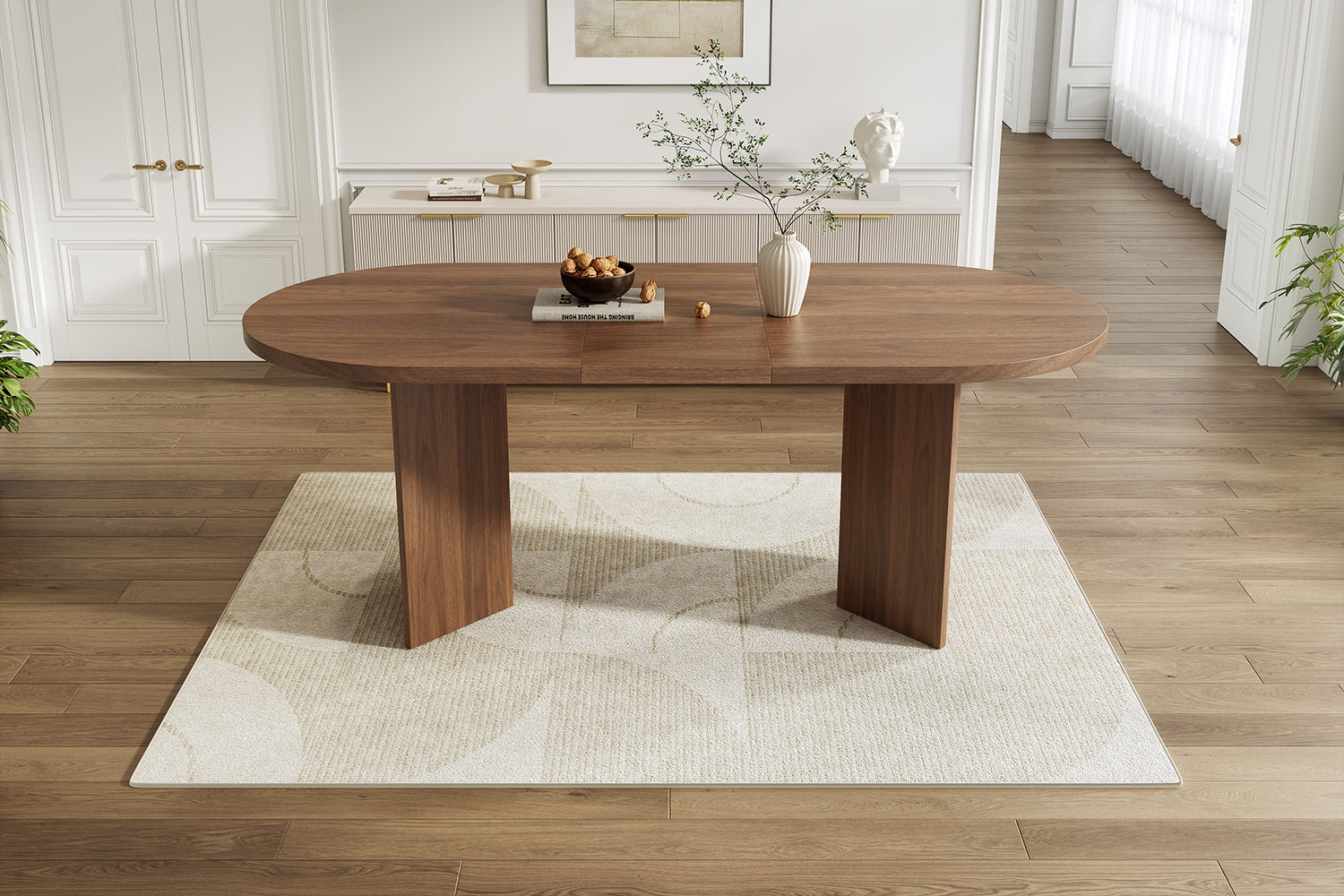 [variant:N859P472961A] Oval Walnut Dining Table – 79-Inch image 14