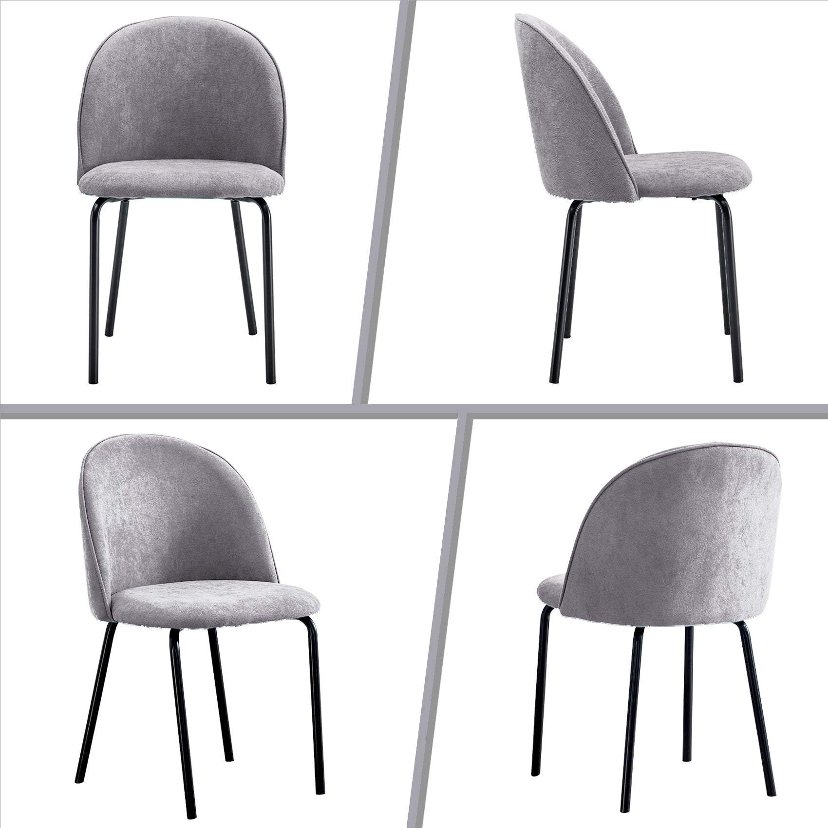 [variant:W3808P403942] Set of 2 Gray Dining Chairs image 7