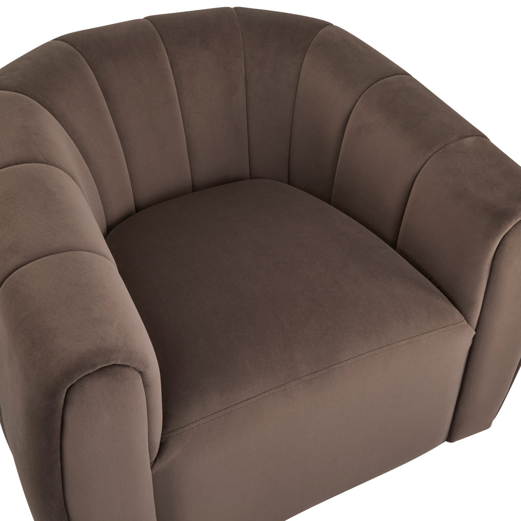[variant:N898P443732D] Velvet Swivel Armchair image 7