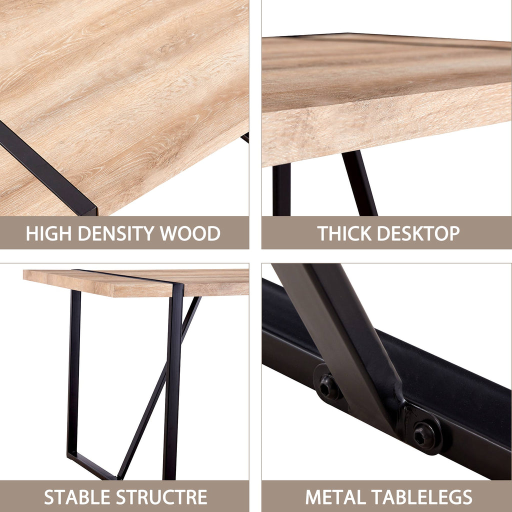 [variant:W3806P405273] Wood-Grain Dining Table – 55-Inch image 5