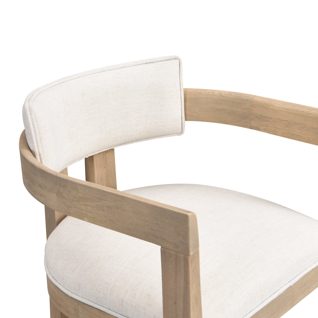 Set of 2 Upholstered Counter Stools — [variant:N872P375625A] Beige,Natural Ash image 10